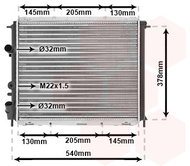 VAN WEZEL radiator, engine cooling 43002258 - Car cooler
