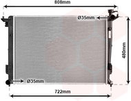 VAN WEZEL radiator, engine cooling 82002285 - Car cooler
