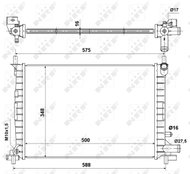 NRF Radiator, engine cooling 50130A - Car cooler