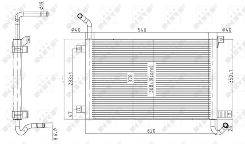 NRF Radiator, engine cooling 50145 - Car cooler - Main image