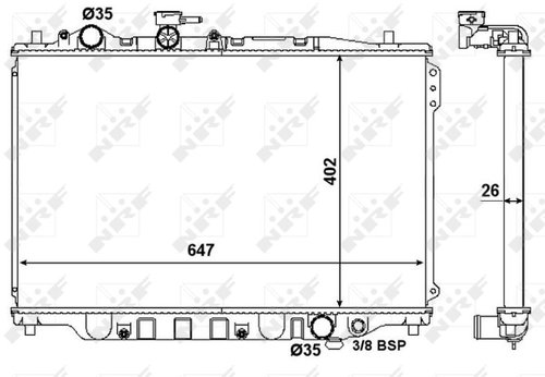 NRF Radiator, engine cooling 506518 - Car cooler - Main image