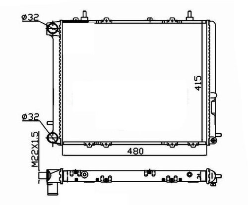 NRF Radiator, engine cooling 507352A - Car cooler - Main image