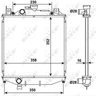 NRF Chladič, chlazení­ motoru 507644 - Chladič auta