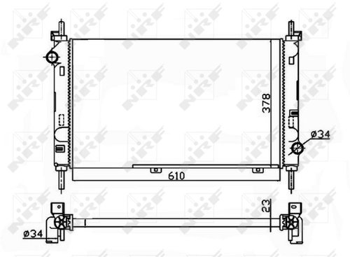 NRF Radiator, engine cooling 509528A - Car cooler - Main image