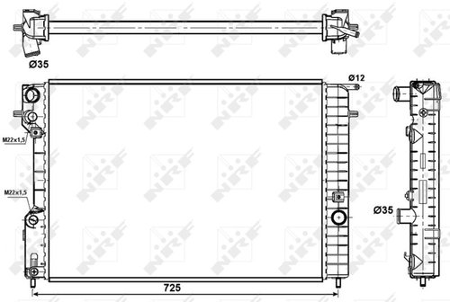NRF Radiator, engine cooling 509689 - Car cooler - Main image