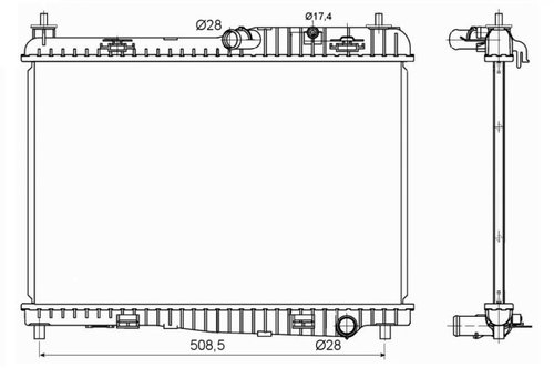 NRF Radiator, engine cooling 53152 - Car cooler - Main image