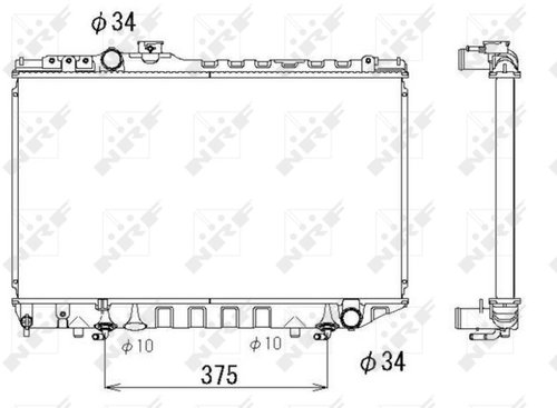 NRF Radiator, engine cooling 53334 - Car cooler - Main image