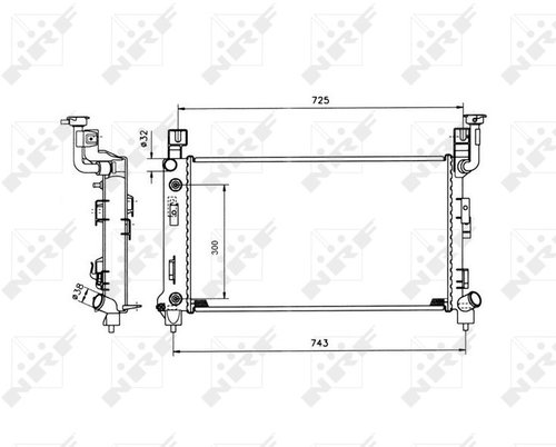 NRF Radiator, engine cooling 53501 - Car cooler - Main image