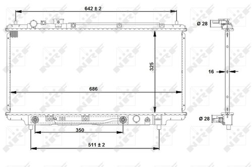 NRF Radiator, engine cooling 53519 - Car cooler - Main image