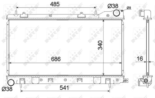 NRF Radiator, engine cooling 53595 - Car cooler - Main image