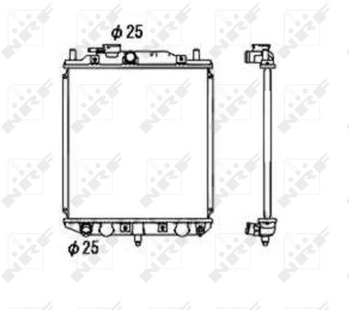 NRF Radiator, engine cooling 53673 - Car cooler - Main image