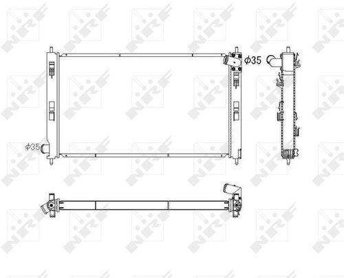 NRF Radiator, engine cooling 53753 - Car cooler - Main image