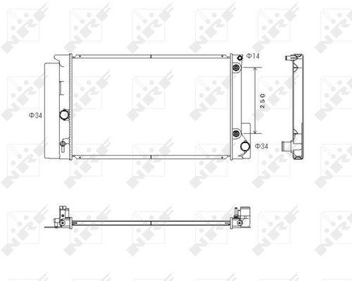 NRF Radiator, engine cooling 53766 - Car cooler - Main image