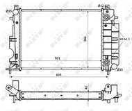 NRF Chladič, chlazení­ motoru 53873 - Chladič auta