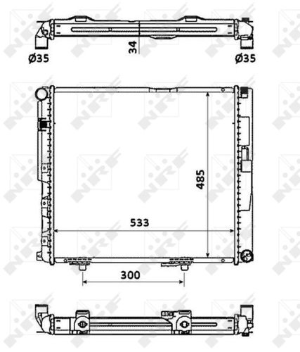 NRF Radiator, engine cooling 53874 - Car cooler - Main image
