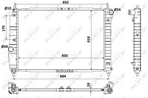 NRF Radiator, engine cooling 53902A - Car cooler - Main image
