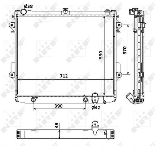 NRF Radiator, engine cooling 53923 - Car cooler - Main image