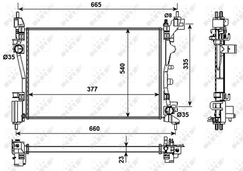 NRF Radiator, engine cooling 53981 - Car cooler - Main image