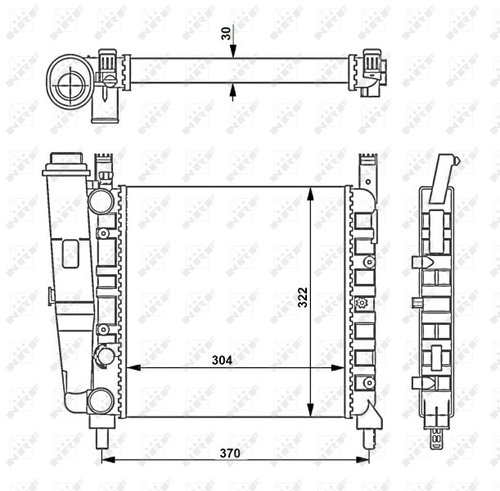 NRF Radiator, engine cooling 54679 - Car cooler - Main image