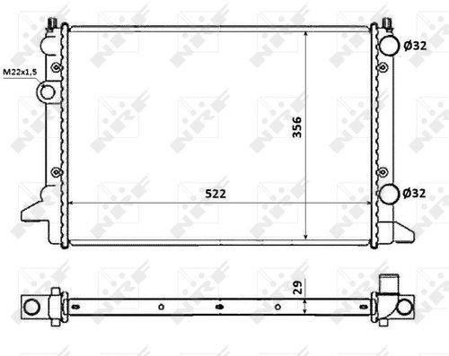 NRF Radiator, engine cooling 54695 - Car cooler - Main image