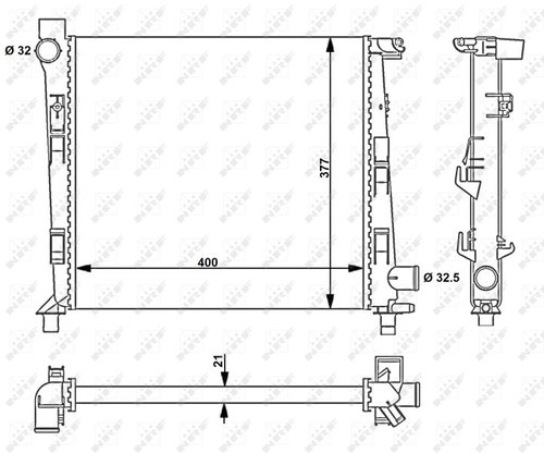 NRF Radiator, engine cooling 54717 - Car cooler - Main image