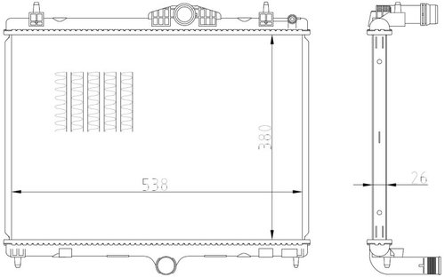 NRF Radiator, engine cooling 550027 - Car cooler - Main image