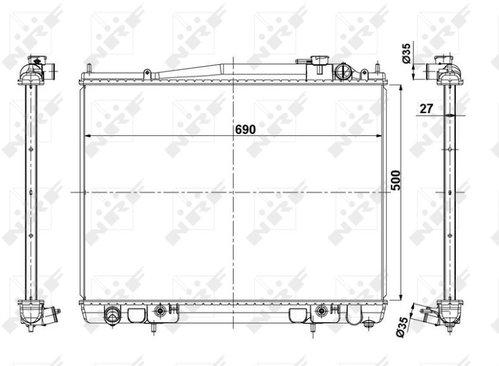 NRF Radiator, engine cooling 56088 - Car cooler - Main image
