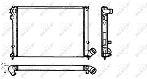 NRF Radiator, engine cooling 58076 - Car cooler - Main image