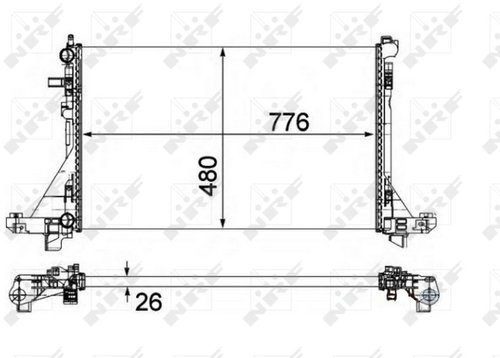 NRF Radiator, engine cooling 58482 - Car cooler - Main image
