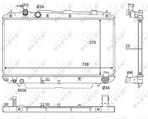 NRF Radiator, engine cooling 58645 - Car cooler - Main image