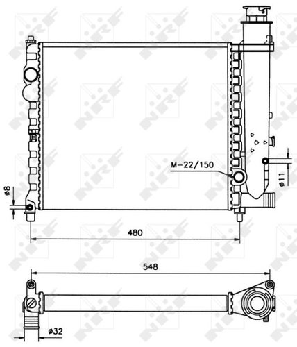 NRF Radiator, engine cooling 58678 - Car cooler - Main image