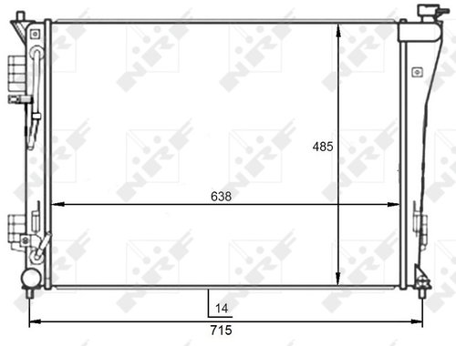 NRF Radiator, engine cooling 59097 - Car cooler - Main image