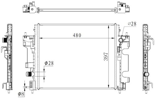 NRF Radiator, engine cooling 59274 - Car cooler - Main image