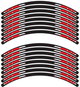 Rim Stickers SEFIS 4-piece set of EASY motorcycle wheel covers red - Polepy na kolo
