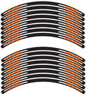 SEFIS 4-piece set of EASY motorcycle wheel covers orange - Rim Stickers