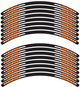 Rim Stickers SEFIS 4-piece set of EASY motorcycle wheel covers orange - Polepy na kolo