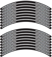 SEFIS 4-piece set of EASY motorcycle wheel covers grey - Rim Stickers