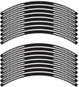 Rim Stickers SEFIS 4-piece set of EASY motorcycle wheel covers grey - Polepy na kolo