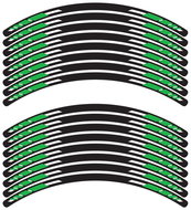 SEFIS 4-piece set of EASY motorcycle wheel covers green - Rim Stickers