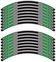Rim Stickers SEFIS 4-piece set of EASY motorcycle wheel covers green - Polepy na kolo