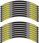 Rim Stickers SEFIS 4-piece set of EASY motorcycle wheel covers yellow - Polepy na kolo