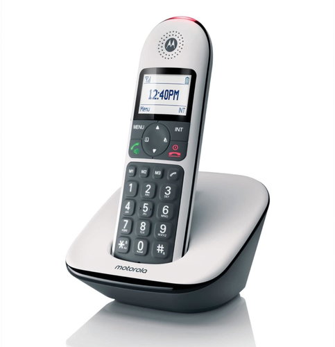 Motorola CD5001 White Senior - BigKeys - Earing compatible - Landline Phone - Main image