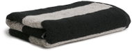 MÖVE SUPERWUSCHEL Beach towel with stripes 50 × 100 cm, black and beige - Towel
