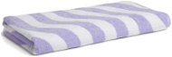 MÖVE BEACH Plážová osuška vlny  80 × 200 cm, bielo-fialová - Osuška