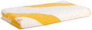 MÖVE BEACH Plážová osuška s kvetom 80 × 200 cm, bielo-žltá - Osuška