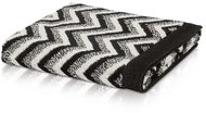 Möve GRAPHIC ZICK ZACK osuška  s lemem 80x150 cm ivory/black - Bath Towel