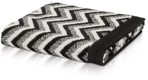 Möve GRAPHIC ZICK ZACK osuška  s lemem 80x150 cm ivory/black - Bath Towel - Main image