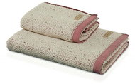Möve SPA osuška s kostkou 80x150 cm natural-červená + - Osuška
