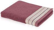 Möve Boheme Doubleface mit Streifenbordüre osuška 80x150 cm mauve/nature - Osuška