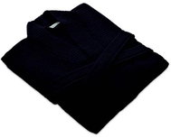 Möve Lightweight cotton bathrobe with waffle pattern, PIQUÉE, dark grey, L - Bathrobe